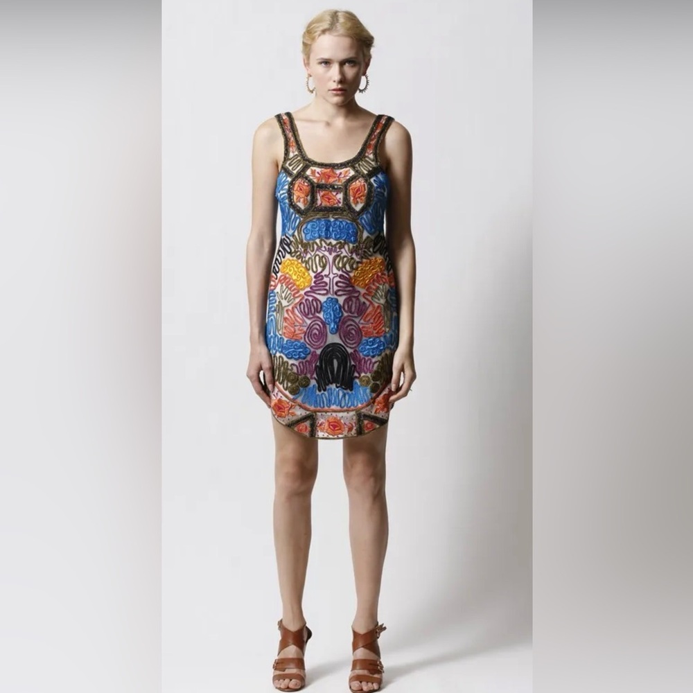 Colorful Patterned Mini Dress EXTREMELY RARE - Picture 2 of 7